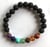 Bracelet Pierre de lave 7 chakras - 8 mm