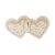 Cadre double coeur avec 60 coeurs en bois