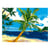 Kit canevas - 15x20cm - plage et palmier