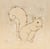 Châssis 30 x 30 cm ajouré en bois & silhouette Renard Isatis Artemio