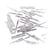 Chevilles en verre twistet 25 mm - argent 