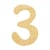 CHIFFRE 3 BOIS ARRONDI 6CM