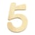 CHIFFRE 5 BOIS ARRONDI 6CM