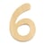CHIFFRE 6 BOIS ARRONDI 6CM
