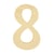 CHIFFRE 8 BOIS ARRONDI 6CM