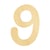 CHIFFRE 9 BOIS ARRONDI 6CM