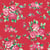 TISSU FLEURS ROUGE/ROSE