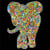 Kit Diamond painting - Diamond Dotz - Éléphant kaleïdoscope