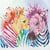 Kit Diamond painting - Diamond Dotz - Zèbres arc-en-ciel