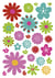 Sachet de 6 stickers Maildor - Papier - Fleurs - 14,8 x 21 cm