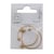 2 Demi créole - acier inoxydable doré - 25mm