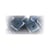 Perles facette verre - bleu gris 4mm