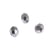 Perles en verre facettées argent brillant 6 mm