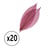 20 feuilles séchées rouge - 8 cm