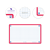 80 flashcards - 7,5 x 12,5 cm - Flash 2.0 Oxford - Petits carreaux - cadre rouge