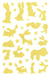 Glitty, Sach 2 pl 10,5x16cm, Lapins, Jaune et rose