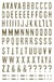 Stickers Glitty -10,5 x 16 cm - Alphabet / chiffres, or - 2 planches