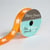 Bobinette Frou-Frou - 4 m x 16 mm - Gros grain - etoile Orange flamboyant