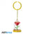La belle et la bete porte-cles 3d rose