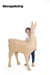 Lama - papier mâché - 78 x 32 x 126 cm