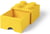 Brique de rangement empilable avec tiroir 4 plots LEGO® Jaune
