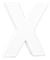 Lettre Blanche X 12Cm Lettre Blanche X 12Cm