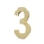 Chiffre 3  - bois - 5cm
