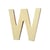 Lettre W majuscule - bois - 5 cm