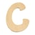 LETTRE C BOIS ARRONDIE 6CM