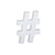 Symbole #  - carton blanc - 12 cm