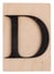Lettre en bois D Rayher - Noir