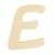 Lettre E - bois arrondi - 6 cm