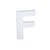 Lettre F majuscule - carton blanc - 12 cm