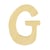 LETTRE G BOIS ARRONDIE 6CM