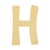 LETTRE H BOIS ARRONDIE 6CM