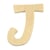 LETTRE J BOIS ARRONDIE 6CM