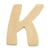 LETTRE K BOIS ARRONDIE 6CM