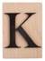 Lettre en bois K Rayher - Noir