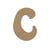 C MAJUSCULE 8CM - EPAIS 6MM LETTRE MAJUSCULE C 8CM