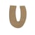 U MAJUSCULE 8CM - EPAIS 6MM LETTRE MAJUSCULE U 8CM