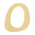 Lettre O - bois arrondi - 6 cm