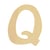 LETTRE Q BOIS ARRONDIE 6CM