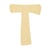 Lettre T - bois arrondi - 6 cm
