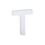 Lettre T majuscule - carton blanc - 12 cm