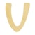 Lettre V - bois arrondi - 6 cm