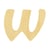 LETTRE W BOIS ARRONDIE 6CM