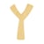 Lettre Y - bois arrondi - 6 cm
