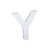 Lettre Y majuscule - carton blanc - 12 cm