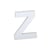 Lettre Z majuscule - carton blanc - 12 cm