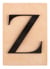 Lettre en bois Z Rayher - Noir
